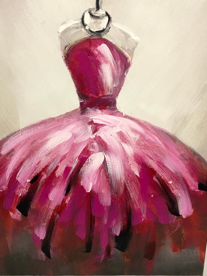 Pink Elegance Canvas Painting