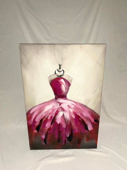 Pink Elegance Canvas Painting
